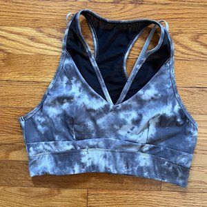 VARLEY Black Tie Dye Bra Crop Top Mesh Large B14